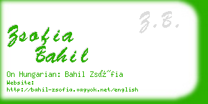 zsofia bahil business card